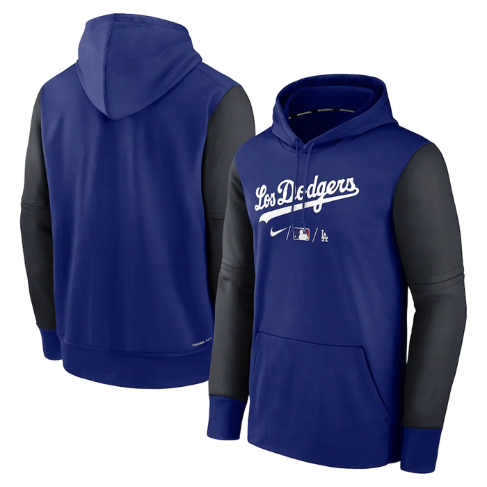 Men's Royal Los Angeles Dodgers 2022 City Connect Therma Performance Pullover Hoodie